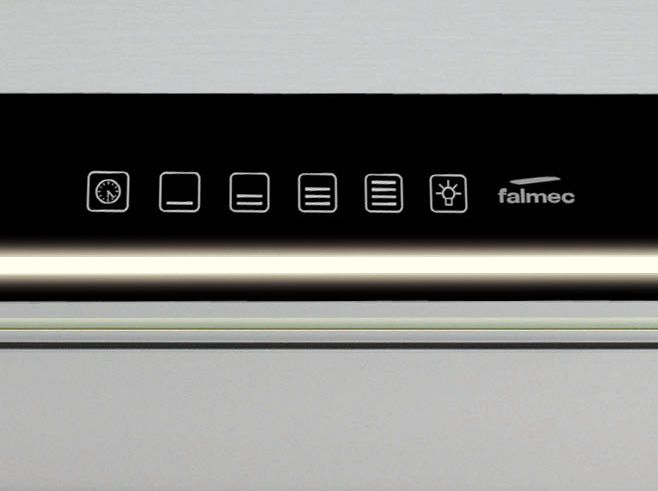 Вытяжка Falmec Design BLADE isola 90 inox vetro nero (800)