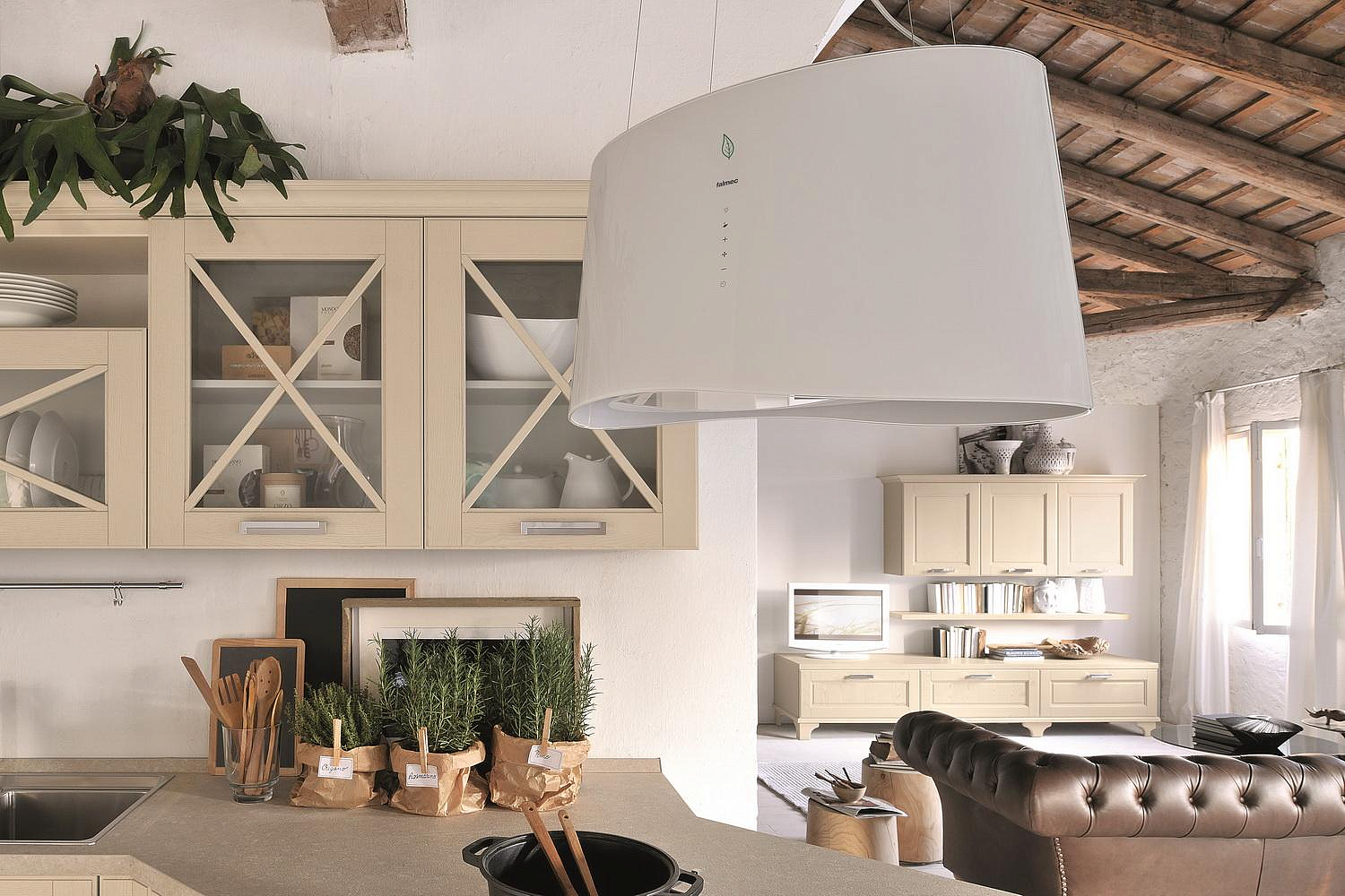 Вытяжка Falmec E.ion MARE isola 66 vetro bianco (450) preview 3