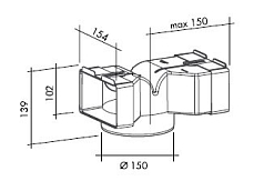 Дефлектор для режима рециркуляции Falmec KACL.862