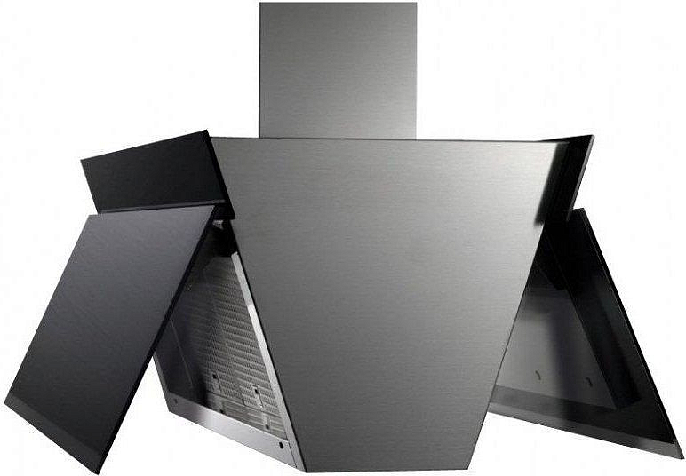Вытяжка Falmec Design+ BUTTERFLY isola 90 inox vetro nero (800) preview 2