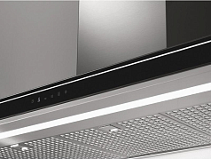 Вытяжка Falmec Silence LUMINA NRS isola 90 inox vetro nero (800)