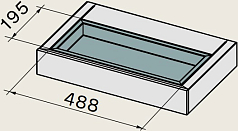 Ёмкость для растений Falmec для полки 60 см KACL.459#3F