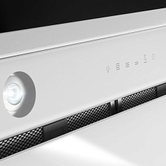 Вытяжка Falmec Design GRUPPO INCASSO MURANO 70 inox vetro bianco (800)