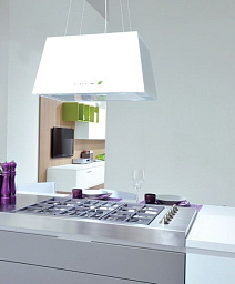 Вытяжка Falmec E.ion LUMIERE isola 67 vetro bianco (450)