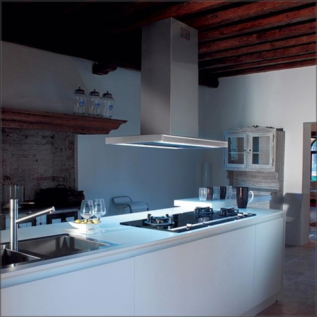 Вытяжка Falmec Silence LUMINA NRS isola 90 inox vetro acciaio (800) preview 2