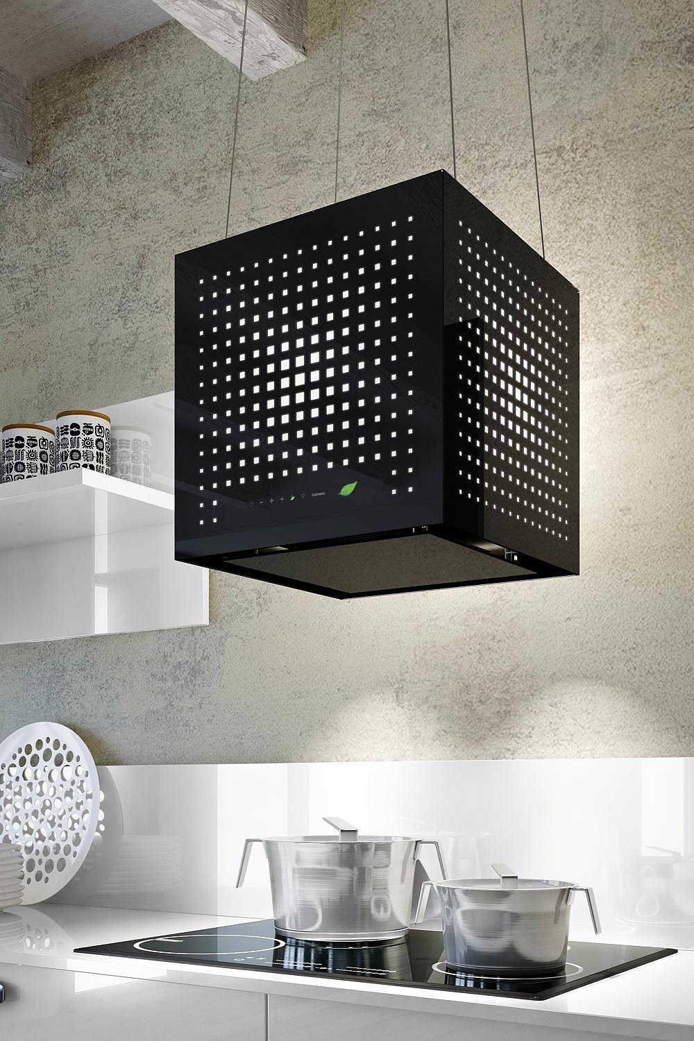 Вытяжка Falmec E.ion RUBIK isola 42 vetro nero (450) preview 4