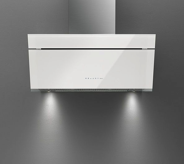 Вытяжка Falmec Design+ BUTTERFLY 90 inox vetro bianco (800) preview 3