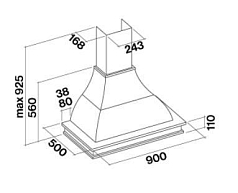 Вытяжка Falmec Classic IRIS MALIZIA WHITE UNPAINTED 90 (600)