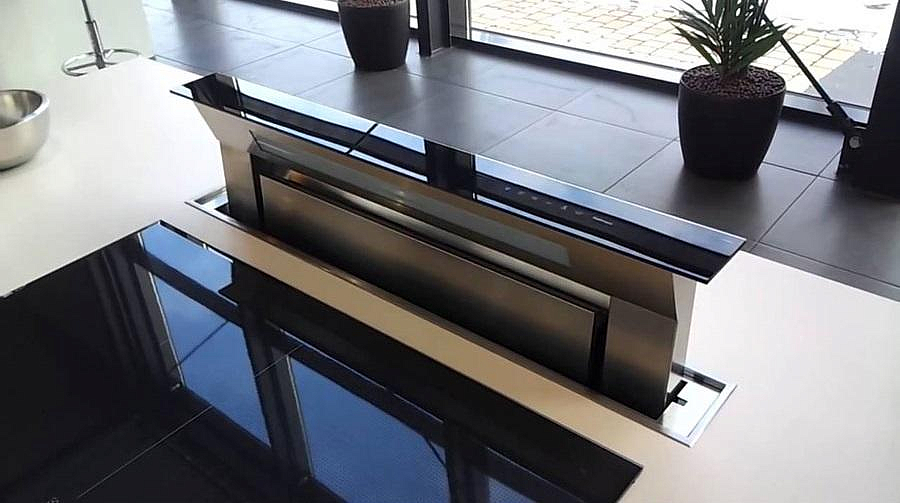 Вытяжка Falmec Design+ DOWN DRAFT tavolo 120 vetro nero preview 4