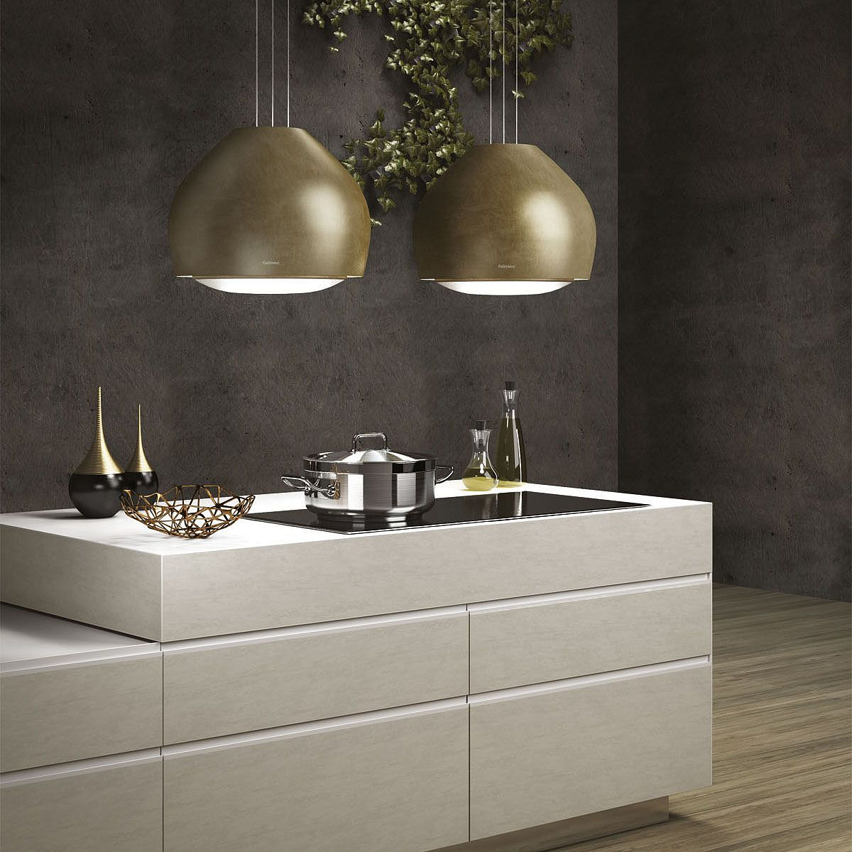 Вытяжка Falmec Circle.Tech SOPHIE isola 54 ottone anticiato (600) preview 3