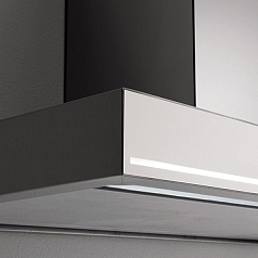 Вытяжка Falmec Design BLADE isola 90 inox vetro bianco (800)