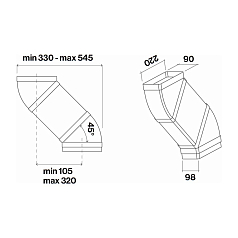 Дополнительный воздуховод Falmec KACL.345