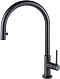 Смеситель Falmec Треви круглая форма черный матовый (Trevi Round Black matt)