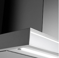 Вытяжка Falmec Silence LUMINA NRS isola 90 inox vetro bianco (800)